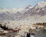 Adelsteen Normann Canvas Paintings - Utsikt Over Como